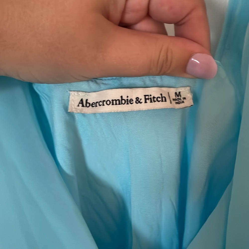 Blue Cowl Neck Abercrombie and Fitch Midi Dress - Picture 5 of 6
